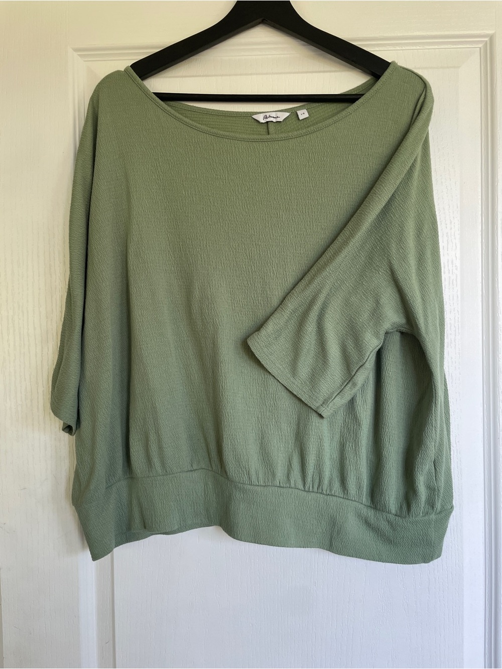 Reitmans Sage Green Relaxed Knit Scoop Neck Sweater